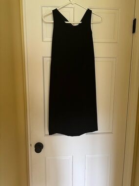 Elizabeth J Black Sleeveless Shift Dress - Classic Minimalist